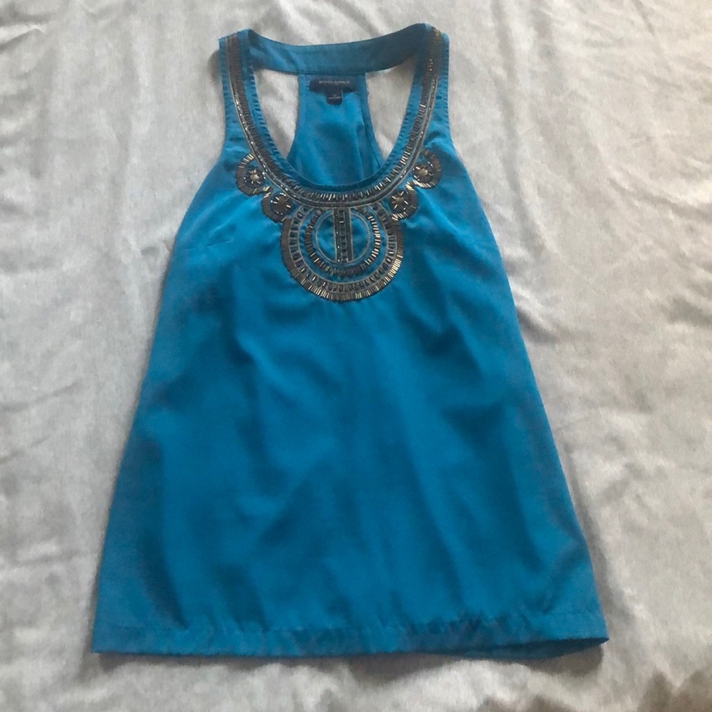 Banana Republic Teal Beaded Tank